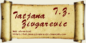 Tatjana Zivgarević vizit kartica